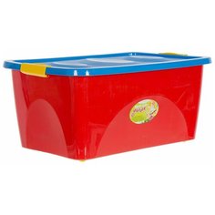 Ящик для игрушек на колесах 600x400x280 см, 44 л цвет красно-синий Martika