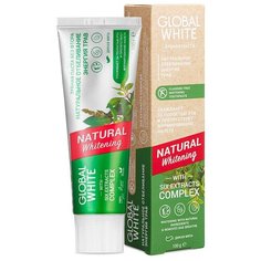 Отбеливающая зубная паста GLOBAL WHITE Natural Whitening, 100 гр