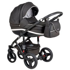 Универсальная коляска BeBe-Mobile Movo (3 в 1), R11 White-Black, цвет шасси: черный
