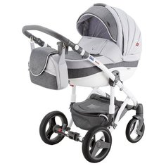 Универсальная коляска BeBe-Mobile Movo (3 в 1), R10 White-Grey, цвет шасси: белый