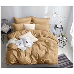 Постельное белье Simple House "Мокко" 1,5-сп на молнии Наволочка 70х70 см 2 шт Простынь на резинке 90х200 см Пододеяльник 145х215 см