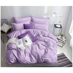 Постельное белье Simple House "Lavender" евро на молнии Наволочка 70х70 см 2 шт Простынь на резинке 180х200 см Пододеяльник 200х215 см