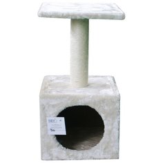 Когтеточка-домик 30х30х57 см, кремовый Pet Choice