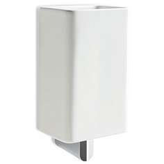 Настенный керамический стакан StilHaus Living, хром - белая керамика