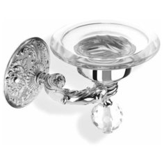 Настенная мыльница StilHaus Noto Light со стеклом Murano, хром