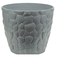 Кашпо Idea Камни ø22 h19 см v4.8 л пластик серый