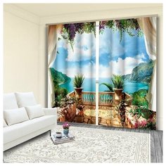 Комплект штор Бриз 150*270 (2 шт.) + тюль (1 шт.) МарТекс