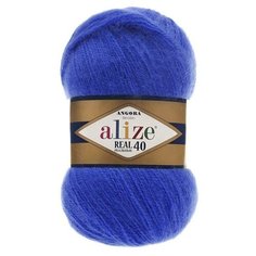 Пряжа Alize Angora Real 40, 40 % шерсть, 60 % акрил, 100 г, 480 м, 5 шт., 141 василек