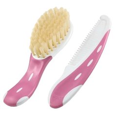 Набор расчесок NUK Baby Brush & Comb (щетка + расческа) розовый