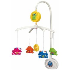 Механический мобиль Canpol Babies Коровки и гиппопотамы (2/516) белый