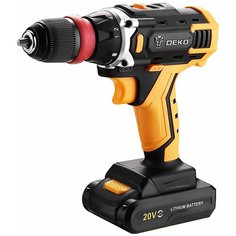 Аккумуляторная дрель-шуруповерт DEKO DKCD20FU-Li SET 3 со съемным патроном в кейсе + оснастка 13шт,