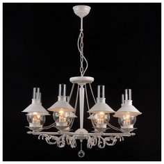 Люстра Natali Kovaltseva ALABARDA 75052/8C IVORY, E14, 120 Вт, цвет арматуры: белый, цвет плафона: бежевый