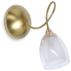 Настенный светильник Vitaluce V3684/1A, E14, 60 Вт, кол-во ламп: 1 шт., цвет арматуры: золотой, цвет плафона: бесцветный