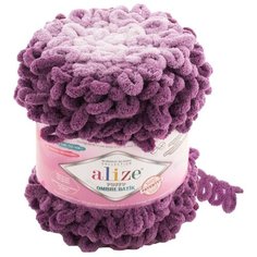 Пряжа Alize Puffy Ombre Batik, 600 г, 55 м, 7427 сирень
