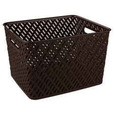 Корзина "Плетенка", 35х29х22,5 сантиметров, коричневая Alternativa