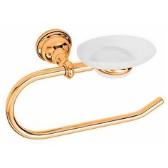 Полотенцедержатель StilHaus Elite полукольцо + стеклянная мыльница, бронза