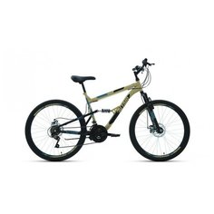 Велосипед 26" Altair MTB FS 26 2.0 disc 18 скоростей Бежевый/Черный 20-21 г рама 18" RBKT1F16E017