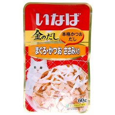 CIAO влажный корм для кошек, японский тунец бонито и филе курицы 60 гр (34 шт) Inaba