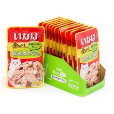 CIAO влажный корм для кошек, японский тунец бонито и лосось 60 гр (34 шт) Inaba