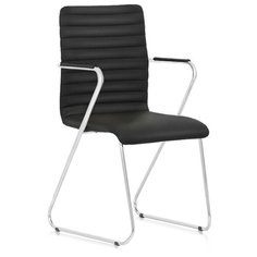 TASK (Таск) arm chrome CF Стул (экокожа ECO-30, черная) Nowy Styl