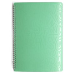 LAMARK0099 Тетрадь Delight Time на спир., А4, 96 л., кл., обл. картон, лам., уф-лак, цвет мята