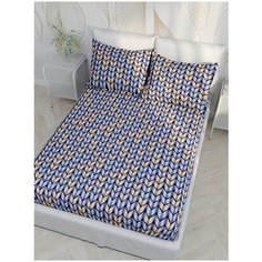 Простынь на резинке Сказка "Крупное вязание" 180х200 см