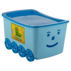 Контейнер для игрушек "Гусеница", голубой Элластик Пласт