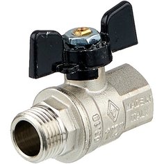 Кран шаровый Bugatti New Jersey 917 муфтовый (ВР/НР), латунь Ду 15 (1/2")