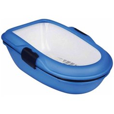 Туалет Berto с бортиком и сеткой, 39 х22 х59 см, синий, Trixie (лоток, 40152)