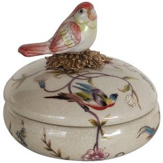 Шкатулка с птичкой 11x11x10см, Glasar ГЛАСАР