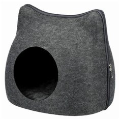Лежак-пещера Cat, фетр, 38 х 35 х 37 cм, антрацит, Trixie (товары для животных, 36318)