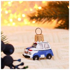 Елочное украшение "Полицейская машина" (мини серия "вс") h-5 см 5217172 Сима ленд