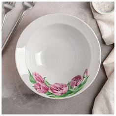 Миска 500 мл "Розовые тюльпаны" 4662007 Дулёвский фарфор