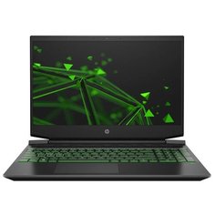 Ноутбук HP Pavilion Gaming 15-ec1091ur (AMD Ryzen 5 4600H/15.6"/1920x1080/16GB/256GB SSD/1000GB HDD/NVIDIA GeForce GTX 1650 Ti 4GB/DOS), 2Z7H5EA, темно-серый/зеленый хромированный логотип