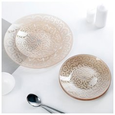 Сервиз столовый на 6 персон "Восток" 6 тарелок 20 см. 1 тарелка 30 см 4204939 Nina Glass