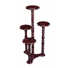 Деревянная подставка для цветов - Ст-4 цв. "Красное дерево", Габ. разм. 940х500х540 mm, полка d-220 mm Аква Сервис