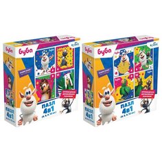 Набор пазлов 4-6-9-12 эл. Origami "Буба" 4в1, ассорти