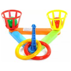 Кольцеброс 3 2 корзины, 2 мячика, 2 кольца, 30*18*10 см арт.PL6993 Игротрейд