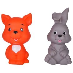 Набор для ванной Жирафики Лисенок и зайчонок (681269) серый/оранжевый