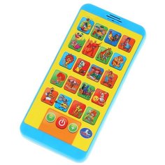 Интерактивная развивающая игрушка Умка Телефон с песнями В.Шаинского (20 песен), желтый/голубой
