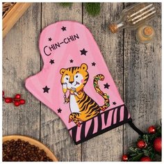 Варежка-прихватка "Chin-chin" 20х28см,35% х/л,65% п/э,ватин 250г/м2 6861864 Доляна