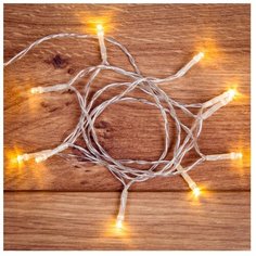 Гирлянда NEON-NIGHT Твинкл Лайт, 10 LED, 150 см, 10 ламп, теплый белый/прозрачный провод