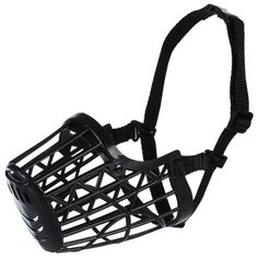 Trixie пластиковый 14 см намордник пластик черный XS (10 шт)