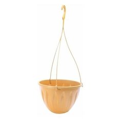 Кашпо алиция подвесное D220мм с поддоном (белая глина) (М3115) (IDEA)