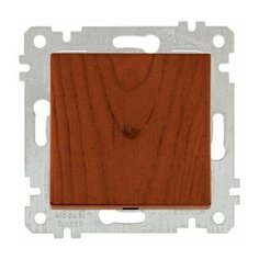Выключатель 1-клав. (скрытый, без рамки, винт. зажим) вишня, RITA, MUTLUSAN (10 A, 250 V, IP 20) (2200 401 0256)