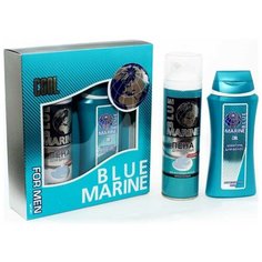 Festiva подарочный косметический для мужчин Blue Marine Cool (шампунь 250 мл + пена для бритья 200 мл)
