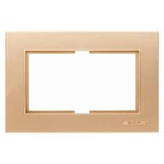 Рамка для 2-ой розетки золото, RITA, MUTLUSAN (2220 820 1280)