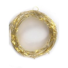 Гирлянда нить "Роса", 8 м, 100 LED теплых белых диодов, с пультом, на батарейках в водонепроницаемом катридже China Dans International