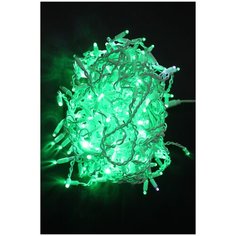 Гирлянда Айсикл-лайт (бахрома) 5х0,7 м, 220 В, шнур белого цвета, 250 диодов, 200 LED зеленых ламп постоянного свечения China Dans International