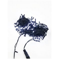 Гирлянда Нить 19,5м, 200 диодов белых холодных +19 диодов с FLASH эффектом, контроллер China Dans International